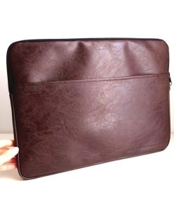 Laptop sleeve kulit sintetis plus logo min 50 pcs