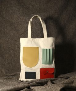 Tas totebag raw kanvas variasi banyak kantong