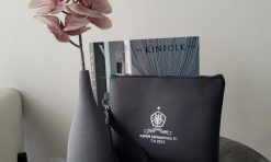 Pouch custom plus logo emboss