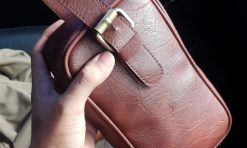 pouch leather pria ready stok premium synth leather