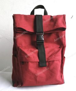 Ransel rolltop bahan kanvas untuk promosi minimal 50 pcs