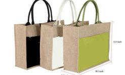 Tote bag bahan linen/burlap bisa custom ukuran sudah termasuk sablon