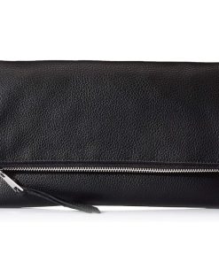 Clutch Kulit hitam bisa custom sudah termasuk emboss