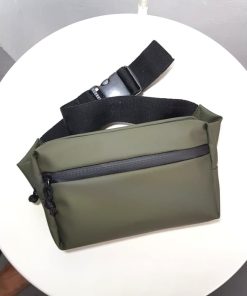 Waistbag premium dengan matte finish satin green