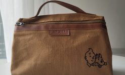 Pouch custom kanvas plus emboss logo