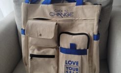 Tas totebag kanvas custom plus logo min 24 pcs