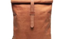 Backpack rolltop sample custom kulit synth leather min qtty 12 pcs