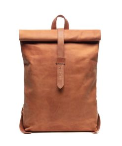 Backpack rolltop sample custom kulit synth leather min qtty 12 pcs