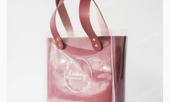 Totebag mika dengan kulit untuk promosi dengan sablon logo min 1 lusin