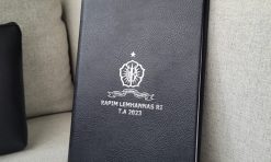 Buku Custom leather hardcover plus logo min 50 pcs