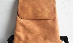 Tas ransel custom synthetic leather plus emboss logo min 50 pcs