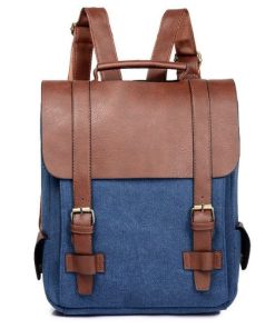 Backpack bahan kanvas jw campur synth kulit sudah dengan embos logo
