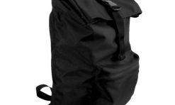 rolltop backpack hitam anti air ready stock