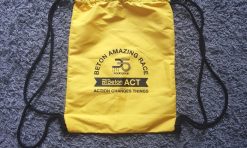 Tas serut promosi (drawstring bag)bahan taslan anti air untuk olahraga