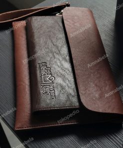 Clutch custom min pemesanan 25 pcs premium synth leather